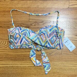 Sunshine 79 swimsuit - bandeau bikini top, zig zag soul wave print size 6